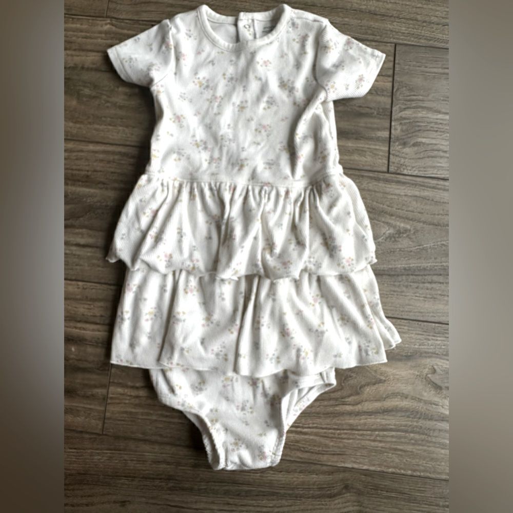 Modern Moments Floral Cream Dress || size 24 months